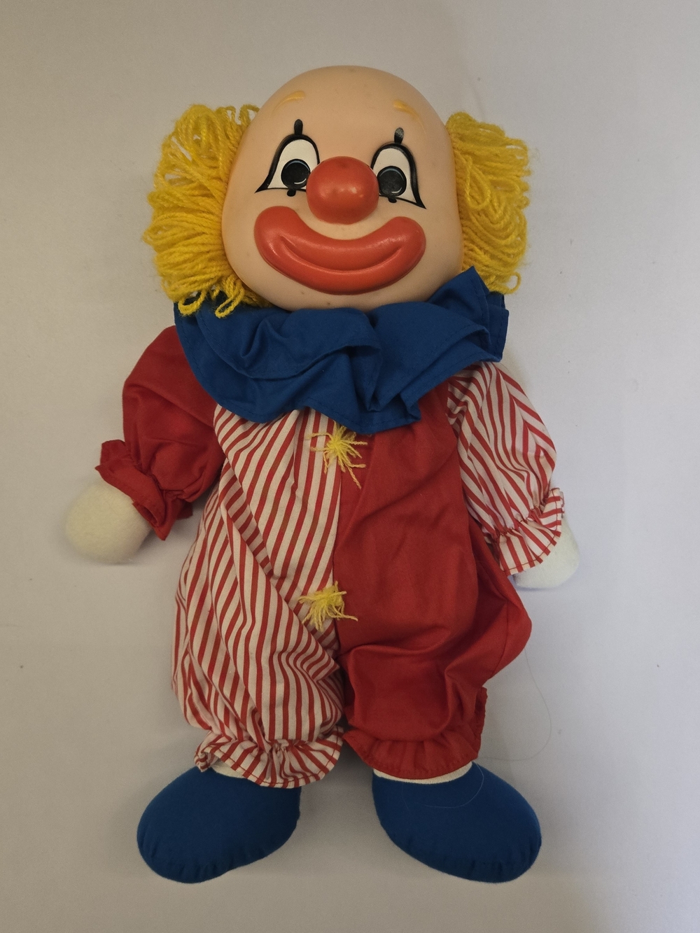 Vintage 1982 Dakin Cheery-Teary 2-Face Clown Plush Doll - Happy/Sad Reversible